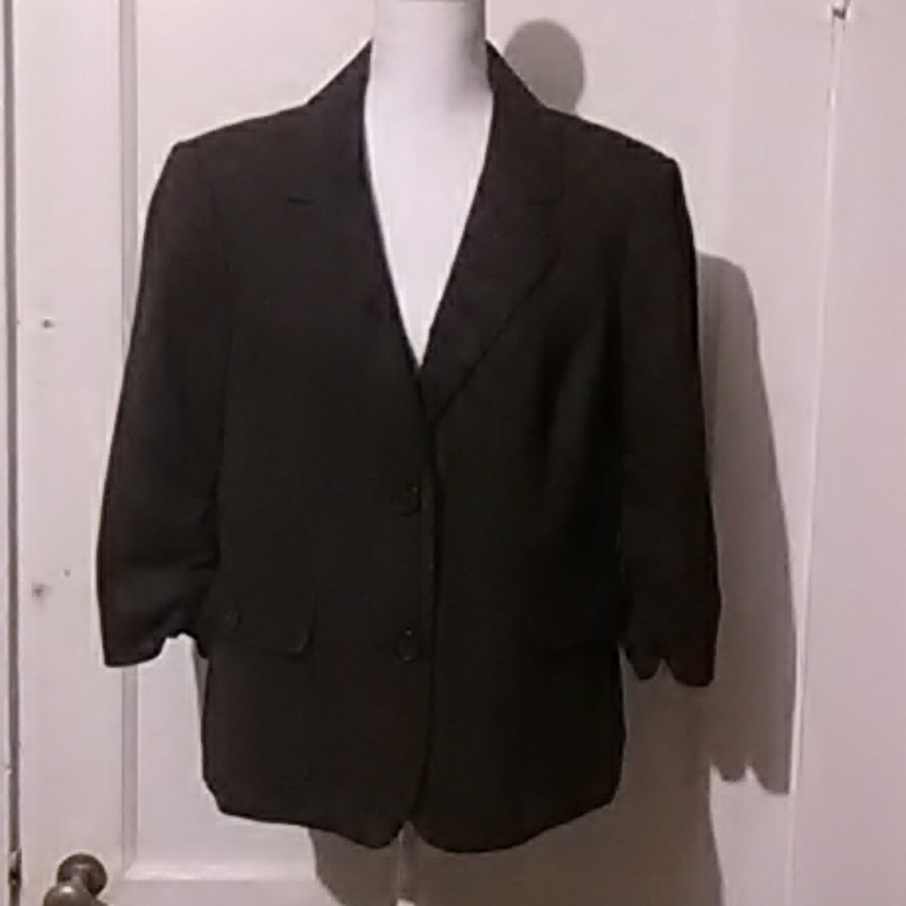 The Limited Womens Tweed Blazer Gray Tan XL